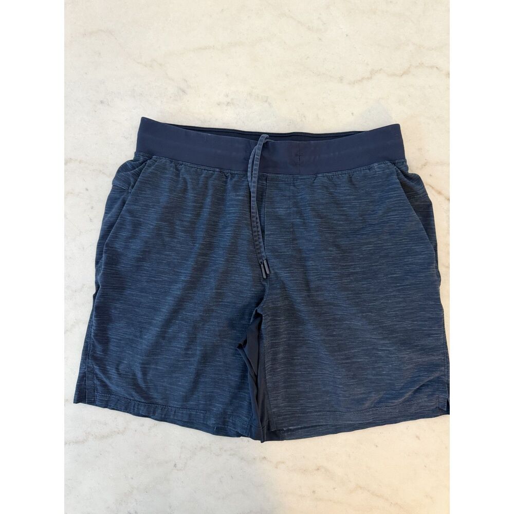 Lululemon Men's Pace Breaker 7" Linerless Shorts Navy Blue Large Preowned